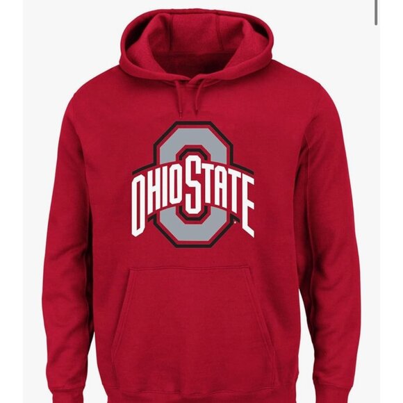 Ohio State Buckeyes Red Hoodie NWT XLT Profile Varsity Men’s Polyester Cotton - Picture 1 of 4